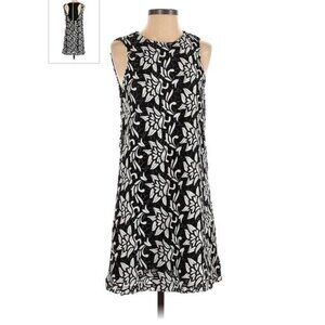 Sam Edelman Women's S embroidered floral cocktail casual dress black white Weddi